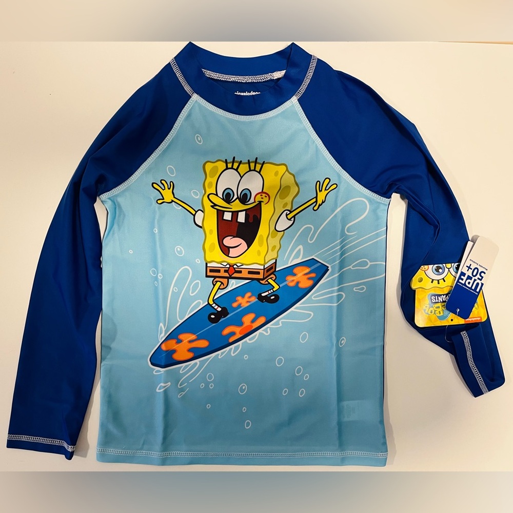 Nickelodeon SpongeBob SquarePants Rashguard NWT - Picture 2 of 4